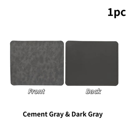 Double-sided Two-tone PU Desk Mat, Reversible Waterproof Oil-proof Leather Pad for Laptop & Mouse