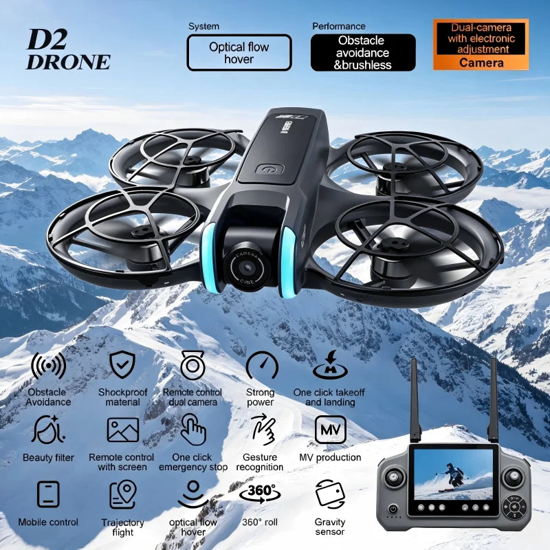 Xiaomi D2 Drone 8K Aerial HD Intelligent Avoiding Obstacle with Larger Screen Remote Control Folding Brushless Power GPS Drone