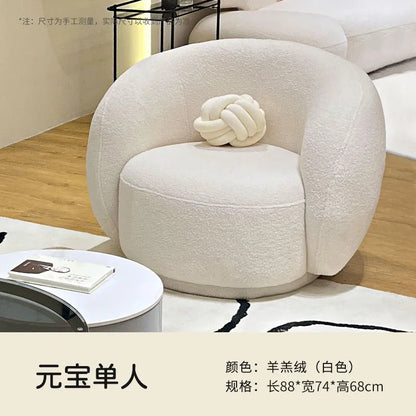 Nordic Cream Style Sofa Modern Designer Clothing Store Beauty Salon Arc Sofa Lounge Reception Office Furniture Transat FYSS