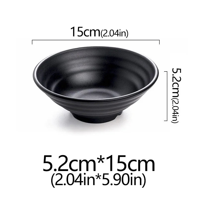 Frosted Melamine Ramen Bowl Imitation Porcelain Large Noodle High Temperature Resistance Bowl Salad Soup Bowl Fast FoodTableware