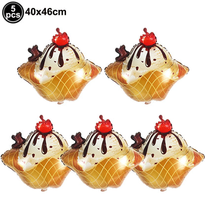 Ice Cream Balloons Sweet Candy Balloon Ice Cream Shaped Balloons for Summer Beach Birthday Baby Shower Party Decoration