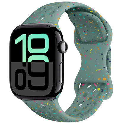 Silicone Strap For Apple Watch 11 10 9 8 7 46mm 45mm 42mm 41mm Ultra 3/2 49mm Breathable Bracelet Wristband iWatch 6 5 4 SE 44mm
