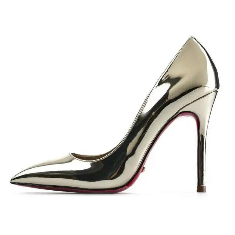 Plus Size 34-44 Sexy Red Shoes Dress Party Wedding High Heels Rubber Bottom Pointed Toe Spring Shallow Women Pumps