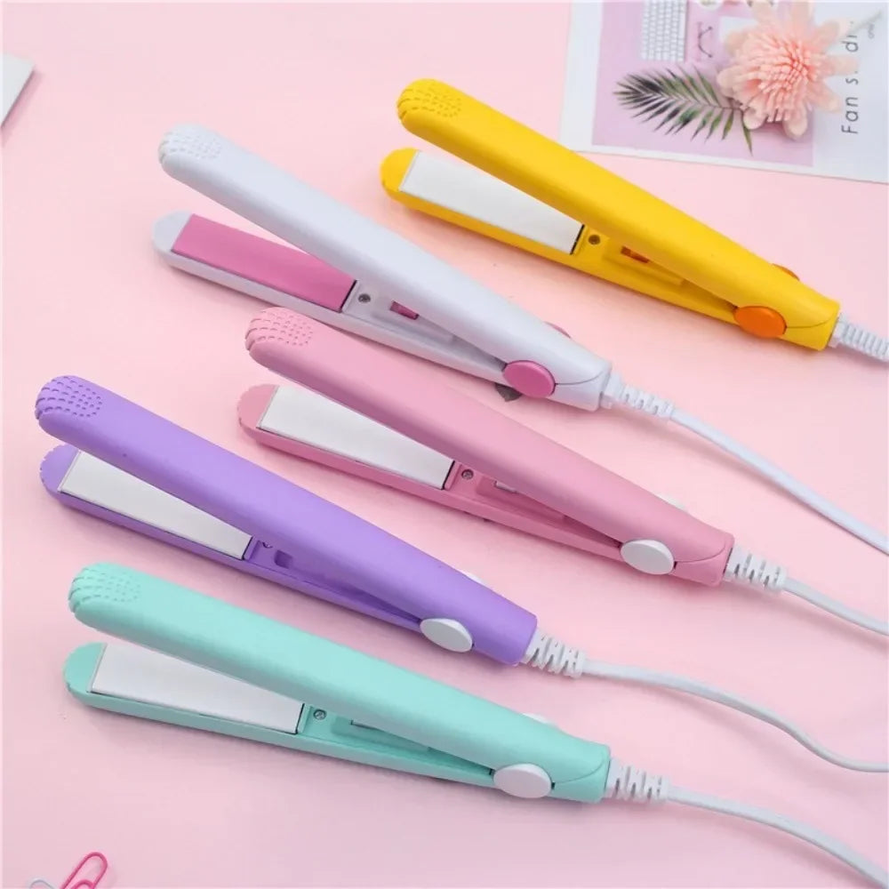 2in1 Hair Straightener Ceramic for Straightening and Curling Hair Travel Flat Iron Fast Heating Curling Iron for Short Fine Hair