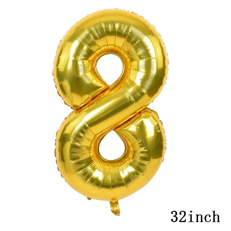 New 1Set Numberblocked Party Supplies TV Show Number Latex Balloons Toy Decor Happy Birthday Banner Bunting Cake Topper Balloon