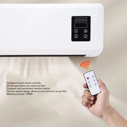Wall Mounted Room Heater Waterproof Quick Heating Towel Drying Rack Space Saving Electric Wall Heater 1500W for Living Room