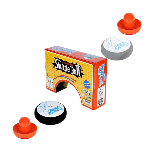 Floating Hover Puck Game with Red Pushers for Kids, Tabletop Hockey Game