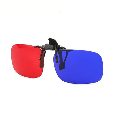 Red Green Blue 3D Glasses Clip Foldable Prescription Glasses for 3D Movies Gaming TV Strabismus Correction Amblyopia Training