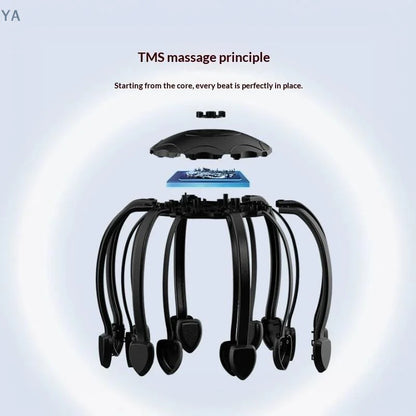 【SA】【SA】Electric Scalp Massager Head Massage Machine Intelligent Vibrating Stress Relax With 5 Modes 360 Degree Hair Massager