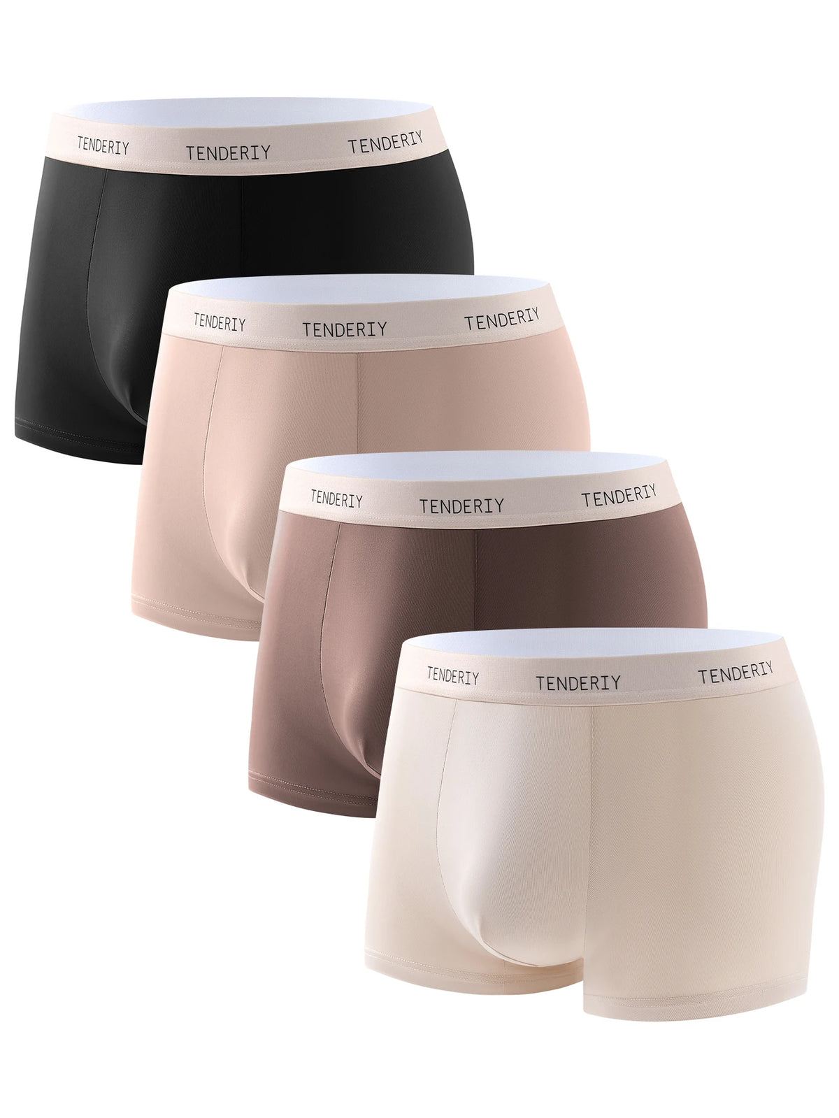 4 Pairs Men's Underwear Breathable, Comfortable and Soft High-Stretch Briefs Trendy Simple Sports Boxer Men's Briefs