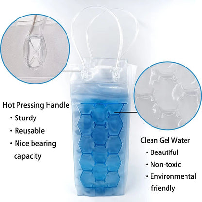 Wine Ice Bag Holder Champagne Beer Cooler Whisky Can Drink Cooler Gel Cooling Chiller Bar Accessories BTBD01