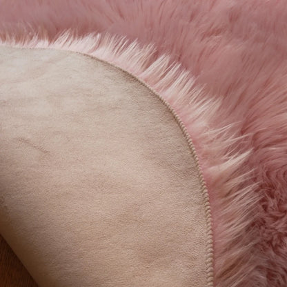 Oval Fur Rugs Bedroom Thicken Fluffy Carpet Living Room Bed Down Children's Floor Hairy Soft Sofa Foot Mat For Home Accessories