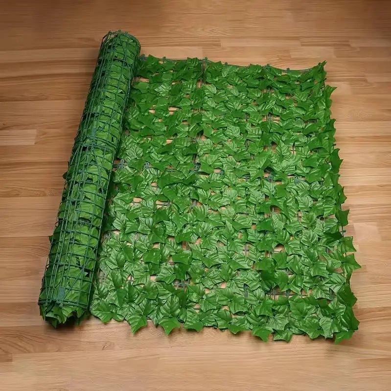 1M/3M Artificial Green Leaf Fence Panels Faux Privacy Fence Screen For Home Outdoor Garden Balcony Decoration