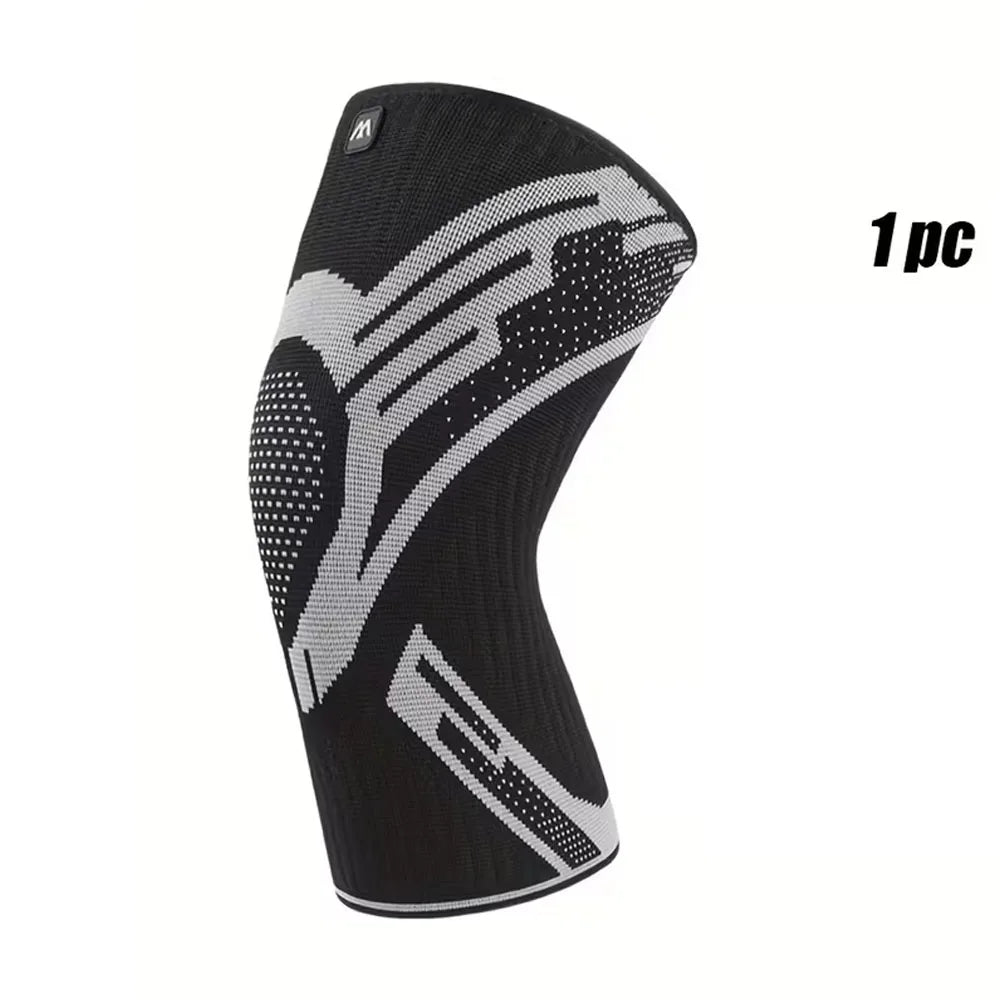 1 Pcs Compression Knee Support Sleeve Elastic Breathable Knee Pads Brace Springs Gym Sports Protector Basketball Volleyball Run
