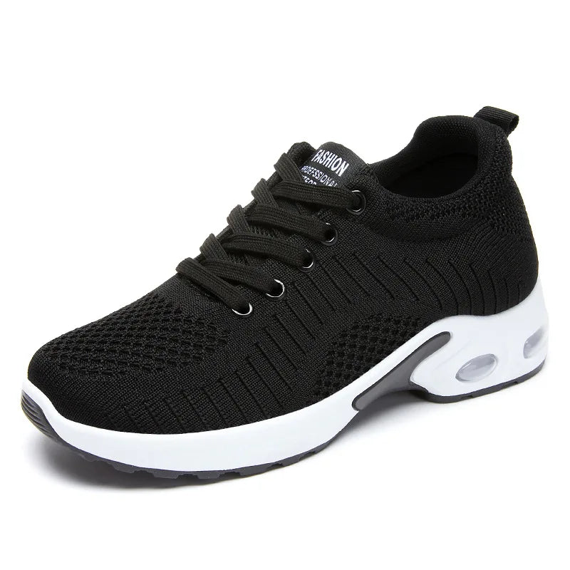 Spring Autumn Women Mesh Breathable Sports Shoes Lady Non-slip Running Shoes Adult Student Commuter Casual Shoes Everyday Casual
