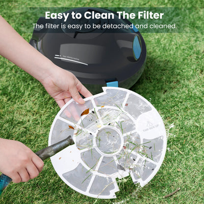 INSE Y10 Cordless Robotic Pool Cleaner,90 Mins Runtime,Self-Parking, for Above/Inground Pools Up to 65ft/1100 Sq.Ft (Black))