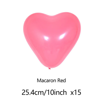 15pcs heart-shaped balloons, Maka color pink/blue/latex balloons Valentine's Day birthday wedding anniversary decoration