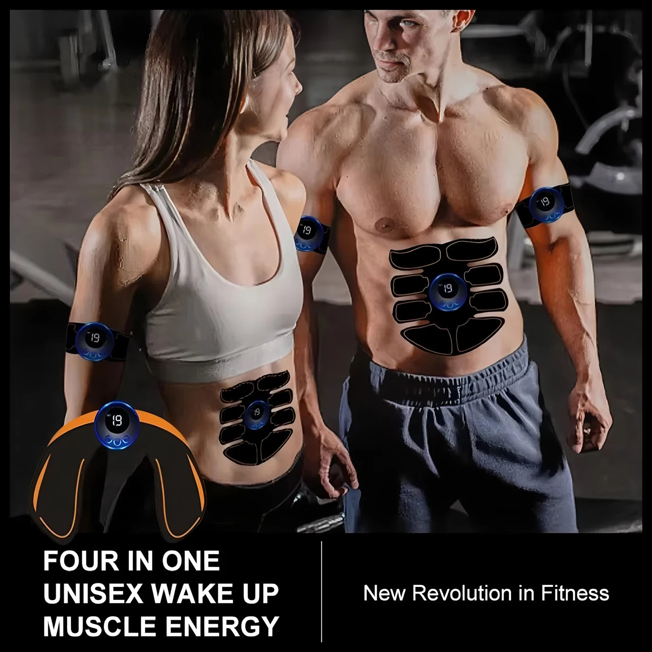 USB Charging EMS Abdominal Muscle Stimulator for Men Fitness ABS Arm Training Patches Home Muscle Exercise Equipment