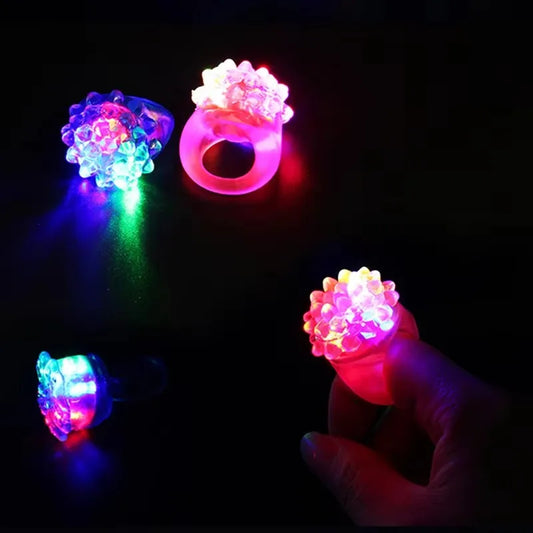 LED Glowing Rings LED Light Up Luminous Rings Party Favor Toys Flash Glow In The Dark Party Supplies