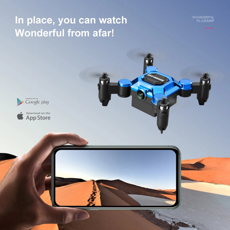 Foldable Mini Drone with Camera RC Quadcopter Altitude Hold Small Durable UAV Toy for Beginners Portable Remote Control Aircraft