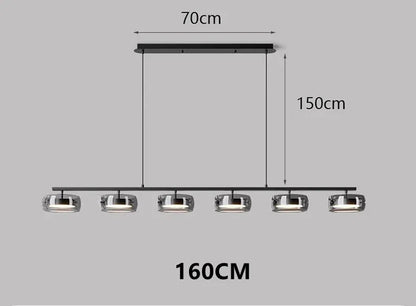 Nordic Minimalist Glass Pendant Lights Dimmable Table Dining Room Kitchen Island Ceiling Chandelier Indoor Lighting Fixture