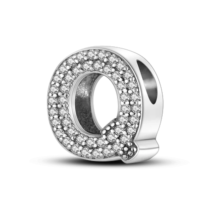 Fit Original Bangle Bracelet DIY A-Z Alphabet Charms Bead 925 Sterling Silver CZ Zircon LOVE Letter Dangle Pendant Jewelry Gift