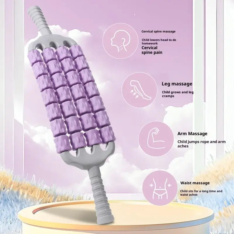 New Flexible Muscle Massage Roller For Leg Back Body Relaxation Portable Yoga Deep Tissue Knobbed Roller Fitness Recovery Tool