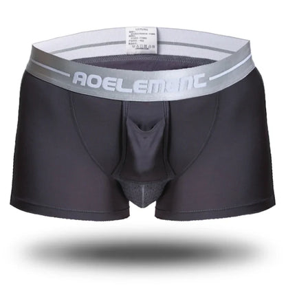 Bullet separate underwear Men's ventilated summer dry underpants Ice silk bag ice healthy boxers