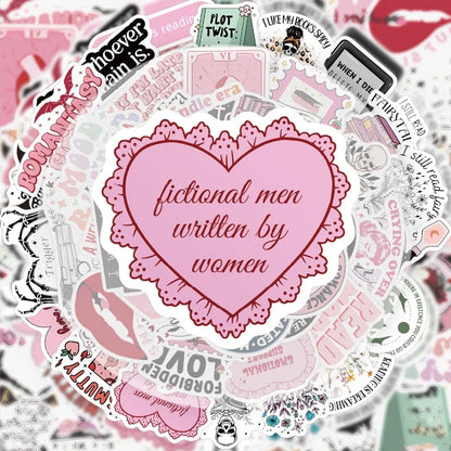 50 Pieces of Motivational Reading Stickers, Vibrant Sticker Decals, Suitable for Decorating Water Bottles, Laptops, Cell Phones, Luggage, Skateboards, Guitars, Gift Boxes, Party Decorations