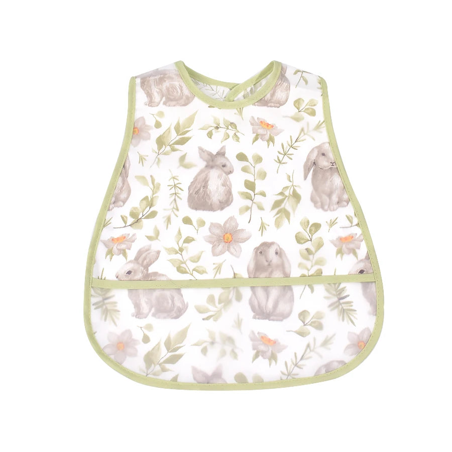 2023New Cartoon Pattern EVA Waterproof Pocket Lunch Feeding Bibs Adjustable Baby Bibs Cute Children Baby Apron Kids Burp Cloths