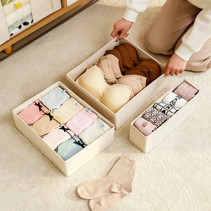 Foldable Drawer Organizers Oxford Underwear Storage Box Bra Socks Wardrobe Storage Containers Closet Jeans Storage Organizer