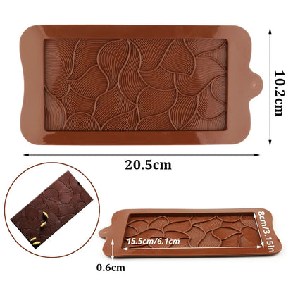 Chocolate Bar Mold Candy Jelly Pudding Silicone Mold Baking Tool
