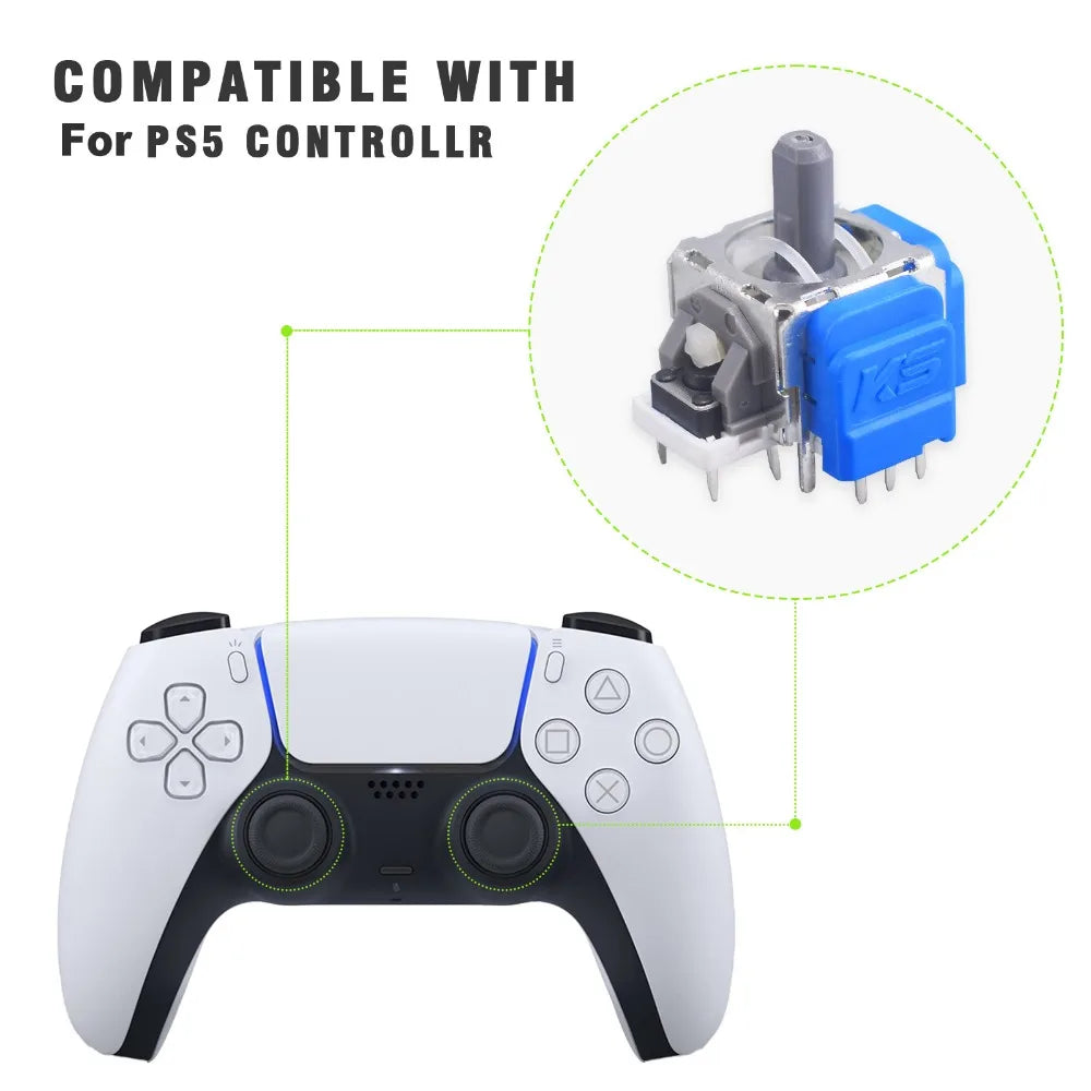 Anti-Drift TMR Electromagnetic Joystick High Precision Durable ThumbStick 3D Analog for PS5/PS4/Xbox/Switch Pro