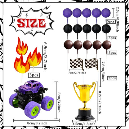 Monster Truck Birthday Cake Decoration Monster Car Cake Topper for Monster Truck Birthday Party Supplies Favors