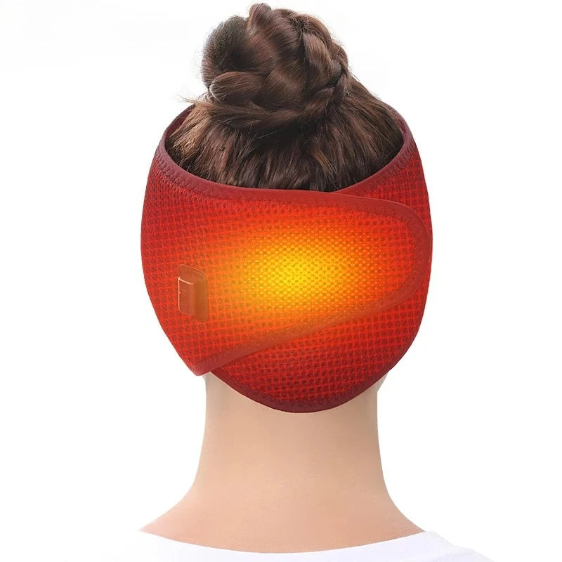 Electric Heating Head Wrap Relief Headband Heated Belt Scalp 3 Temperature Levels for Relaxing Head Massager Better Sleep Relax