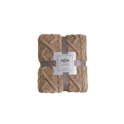45x65 cm Solid Blanket Fall Winter Coral Velvet Flannel Blanket Soft Thickened Cover Blanket Home Outdoor Travel Blanket
