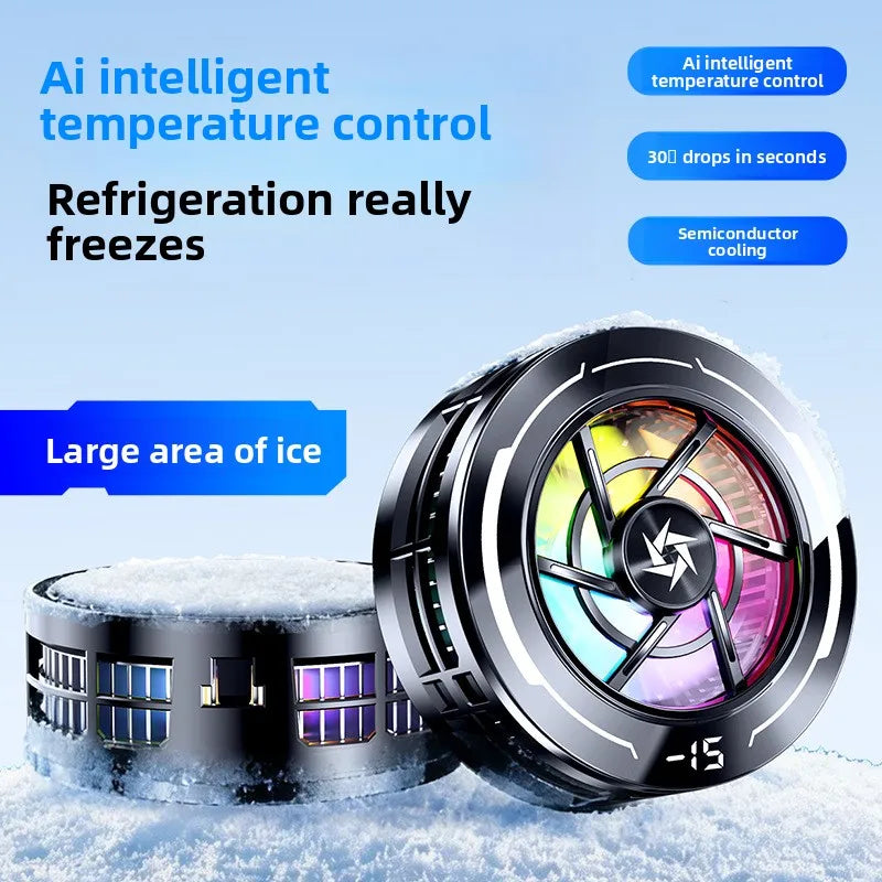 Cooling Phone Fan 15W Cell Phone Cooler Radiator Magnetic Cell Phone Game Cooler for Cell Phone Portable Fan Cooler Phone Fridge