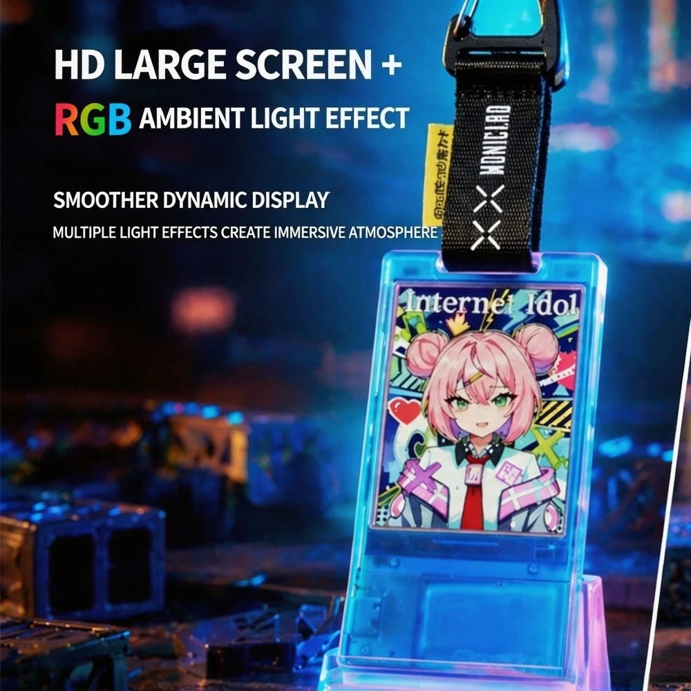 Monicard Magic Card Electronic Pass Badge NFC Bluetooth Smart Digital Badge Customizable GIF Screen Anime Trendy Pendant Gifts