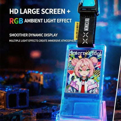 Monicard Magic Card Electronic Pass Badge NFC Bluetooth Smart Digital Badge Customizable GIF Screen Anime Trendy Pendant Gifts