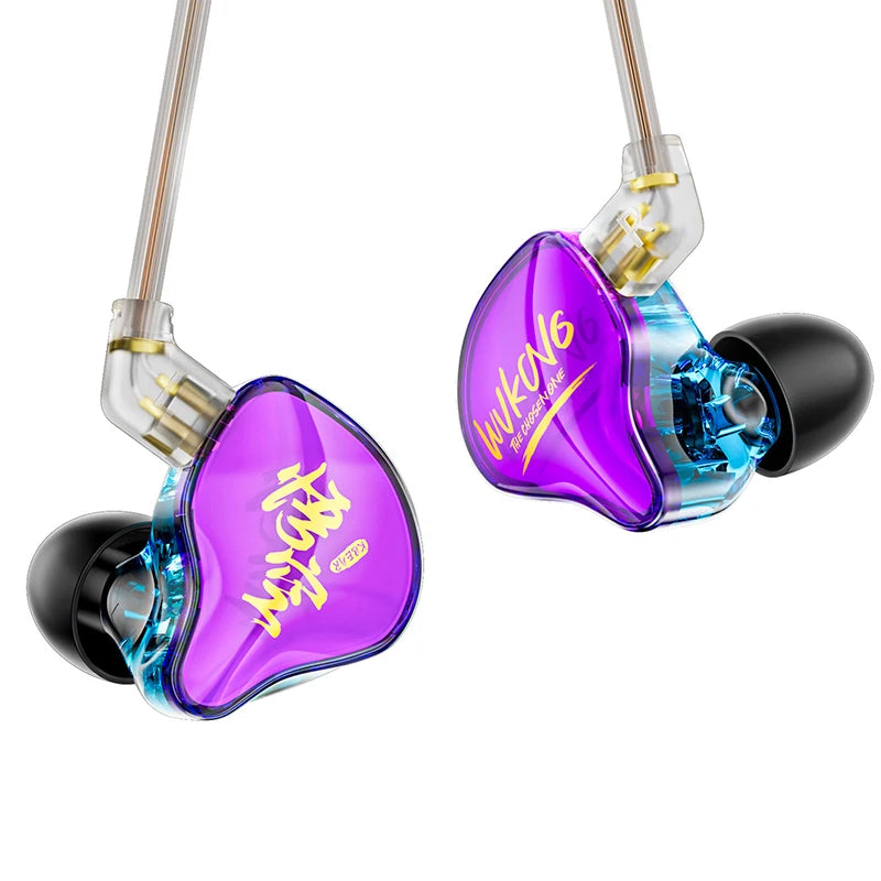 KBEAR K01 PRO Wukong HiFi Gaming Headphones Custom 10mm DD IEM  Earphones Detachable Cable Ergonomic Noise Isolation Earbuds