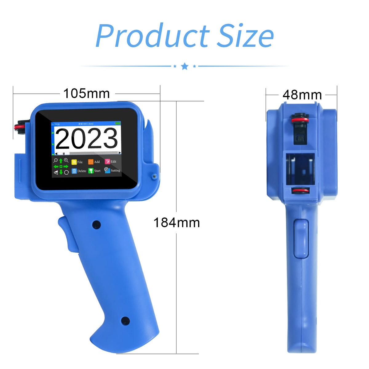 New Mini Handheld Inkjet Printer 12.7mm for QR Barcode Batch Date Number Logo Expiry Date Coding Machine Non-encrypted Portable