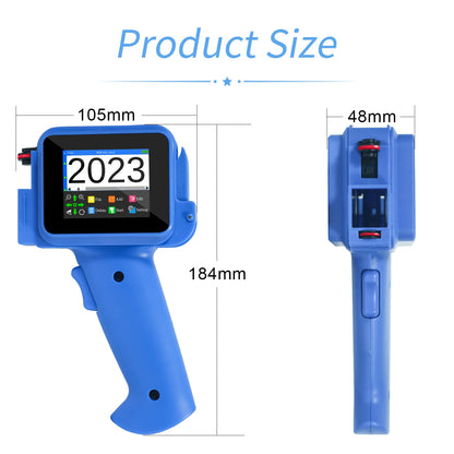 New Mini Handheld Inkjet Printer 12.7mm for QR Barcode Batch Date Number Logo Expiry Date Coding Machine Non-encrypted Portable