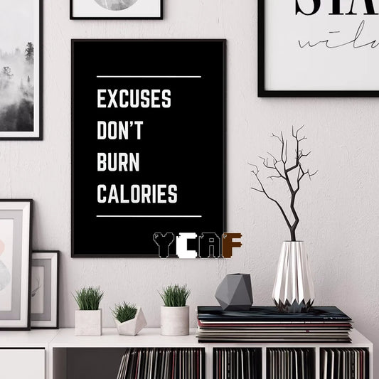 Motivational Quotes Black Minimalist Poster Canvas Aesthetic Decor for Office Quote Wall Art Decoration Gym Inspirational Poster