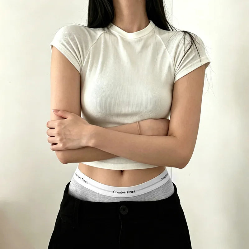 Women Cotton Boyshort Panties Letter Wide Waistband Mid Waist Breathable Soft Comfortable Ladies Underwear