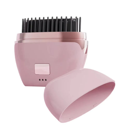 Mini Hair Straightener,Rechargeable Wireless Portable Hair Straightener Brush Anti Scald Shell Lightweigh for Travel Gift