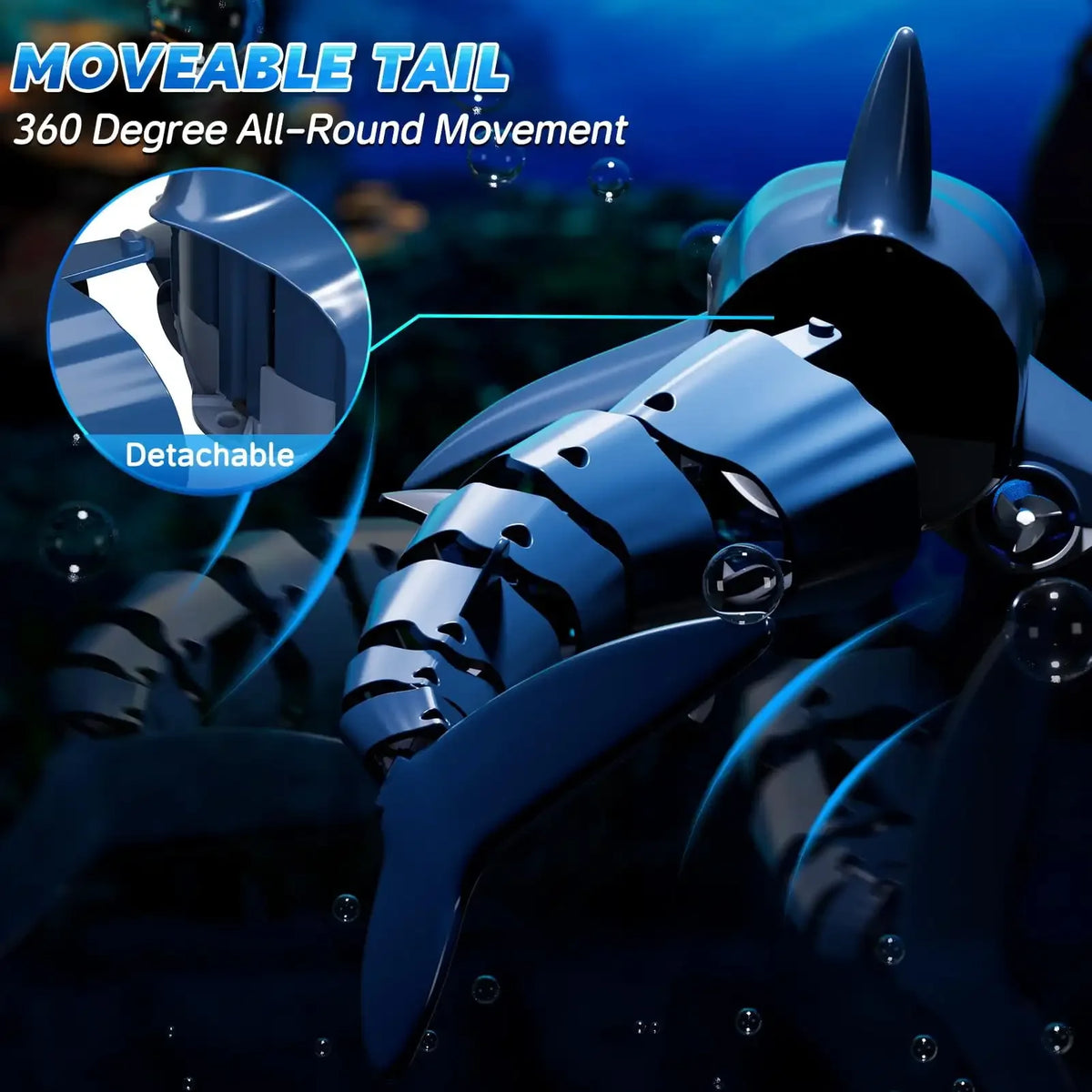 2.4GHz RC Shark Boat Toy for Kids Boys, Remote Control Shark with Water Spray LED Lights, Pool Lake Water Toy Gift Outdoor Play