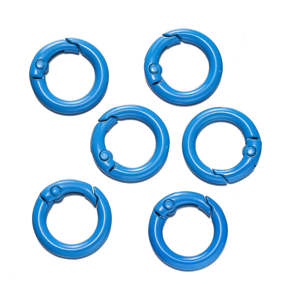 Colorful O-Ring Spring Clasp Clips — Zinc Alloy Carabiner Connectors