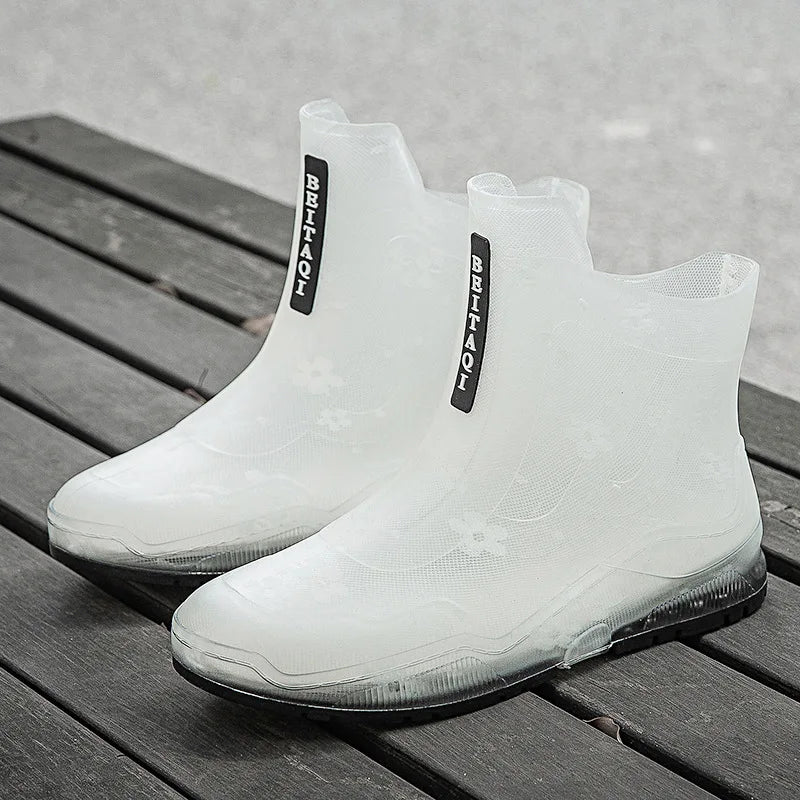 Fashion Outdoor Rain Boots Unisex Slip On Waterproof Rain Shoes New Working Shoes Fishing Boots Women Rain Boots Rubber Shoes