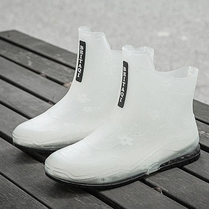 Fashion Outdoor Rain Boots Unisex Slip On Waterproof Rain Shoes New Working Shoes Fishing Boots Women Rain Boots Rubber Shoes
