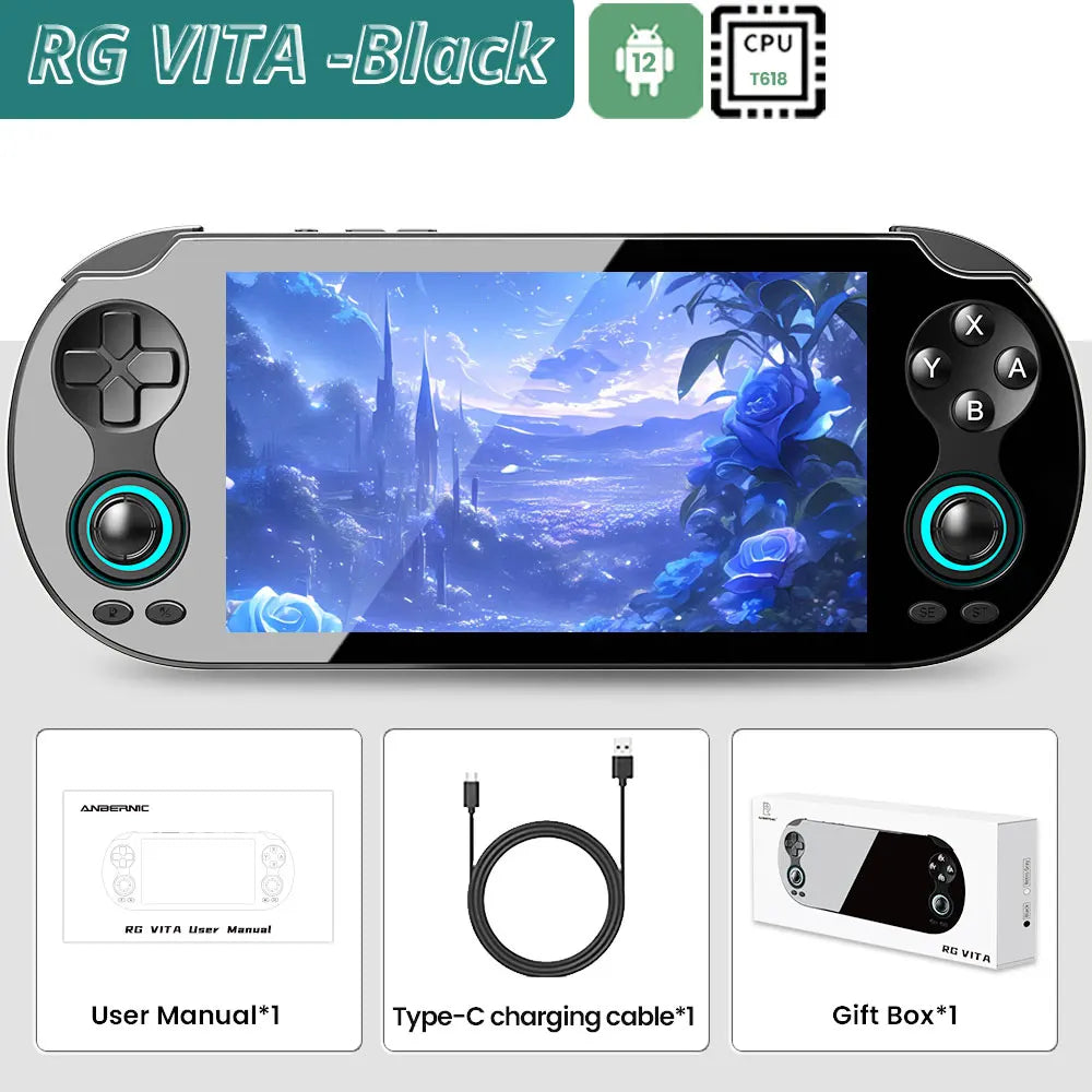 Anbernic RG VITA & RG VITA Pro 64 Bit Handheld Game Console Android Large-angle 3D Hall Joystick 5000 mAh Video Game Player